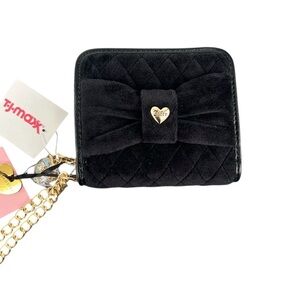 Juicy Couture Black Bow Wallet with Gold Chain